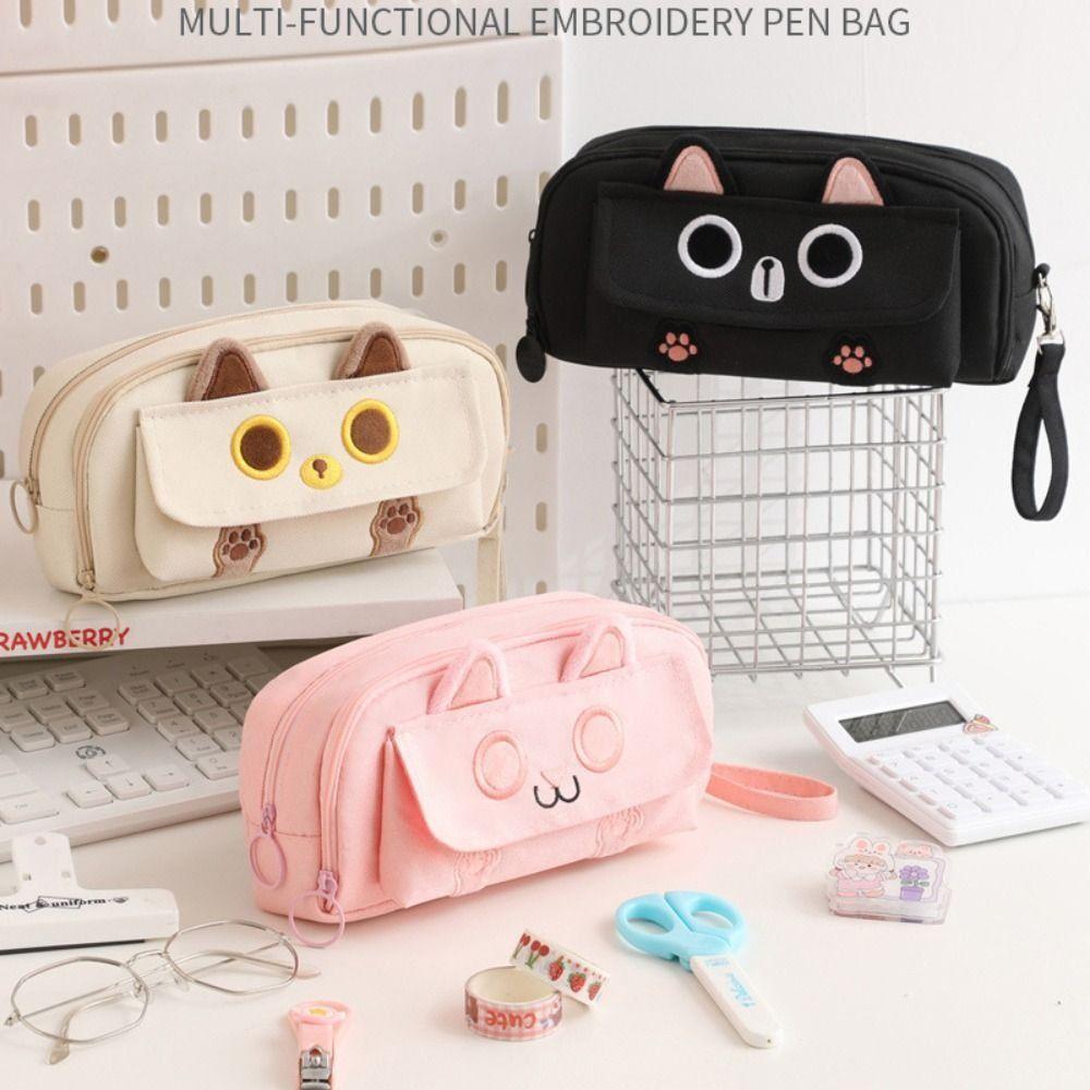 Multifunctional Pen Bag Large Capacity Pencil Case High Quality Pen Box  for School Office