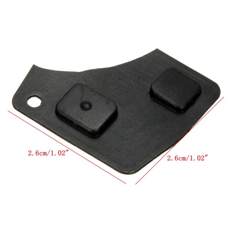 Black 2 Buttons Key Leather Remote Key Accesso Fob Repair Kit Switch Rubber Pad for Toyota