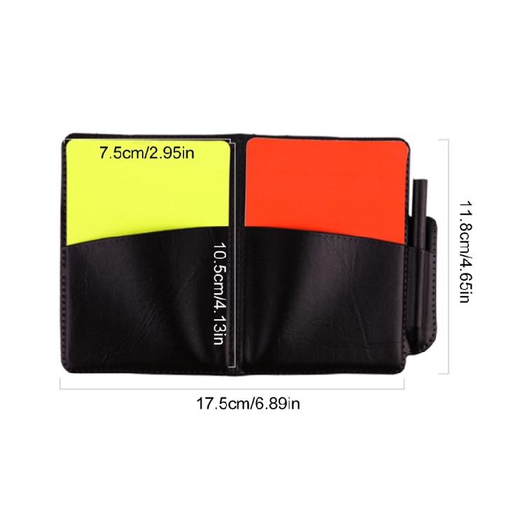 Set di Cartellini per Arbitro, Set Arbitro Sportivo Fischietto Metallico Sportivo Cartellino Rosso Giallo, Block Notes con Matita, Attrezzatura per Arbitro