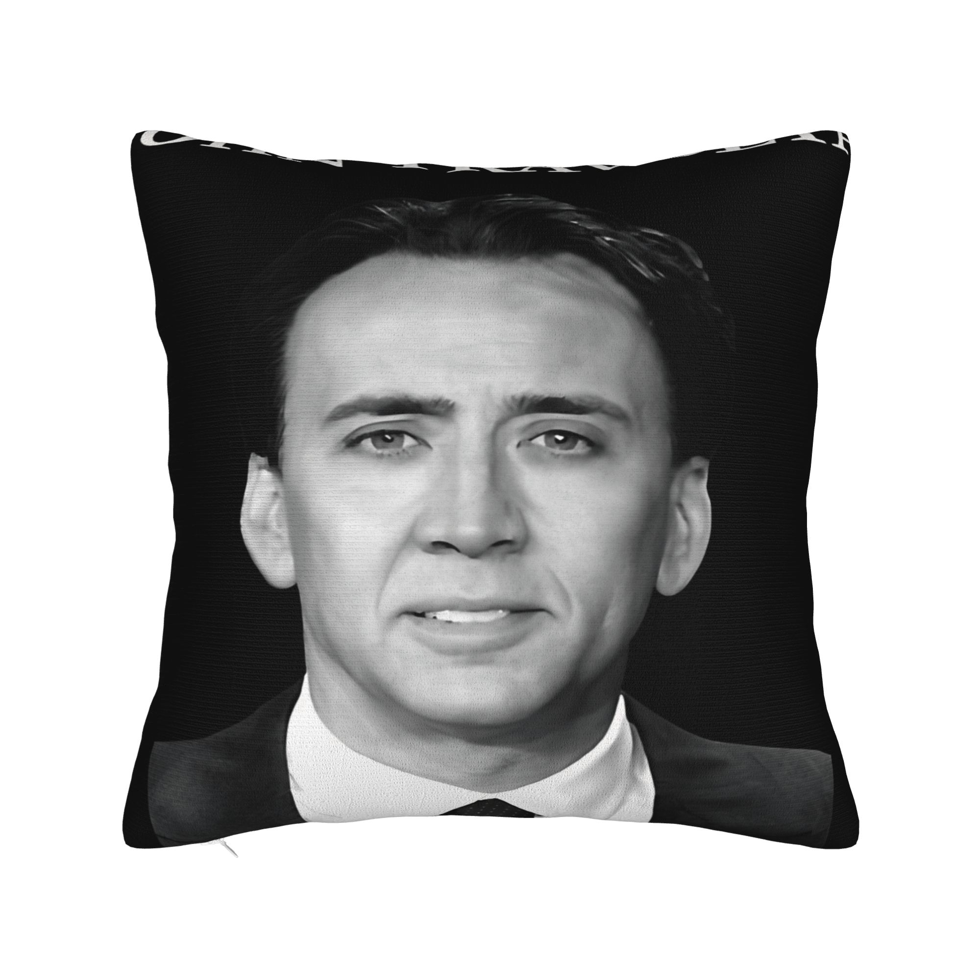 Funny N-Nicolas C-Cage Shark Pillow Cover  Print Cushion Cover Funny Pillow Case For Living Room Sofa 12x12Inch