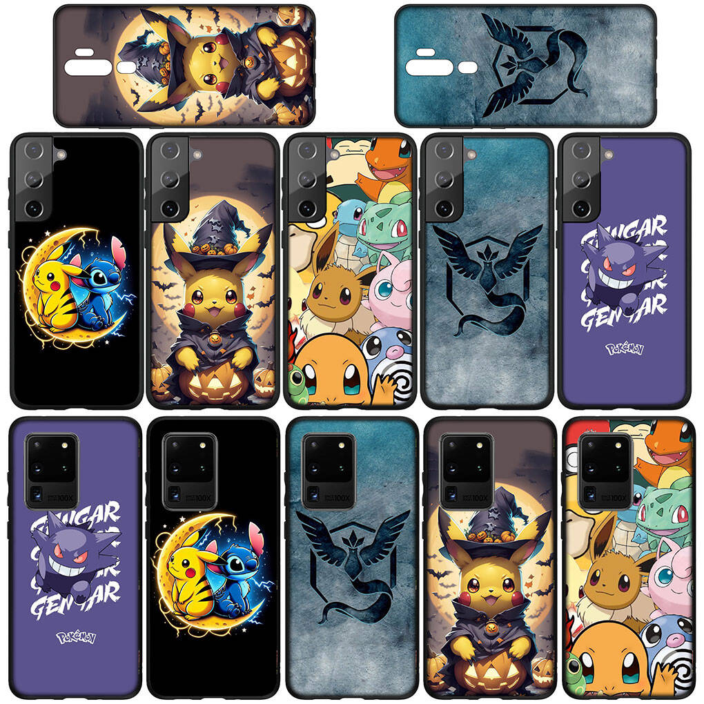 Handyhülle für Samsung Galaxy S25 S23 S22 S24 Ultra FE Plus A05 A06 A15 A16 A36 A37 A35 A52 A54 A55 A56 A57 A25 A53 A17 Anime Pokemon GO Pikachu Hülle