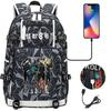 Kaiju No. 8 Printed USB Port Backpack Youth Student School Bag Large Capacity Travel Daypack