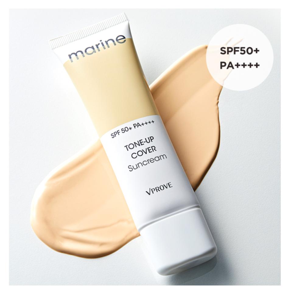 VPROVE Marine Tone-Up Cover Sun Cream (SPF50+, PA++++) 50ml / 1.36fl.oz. (3 Options)