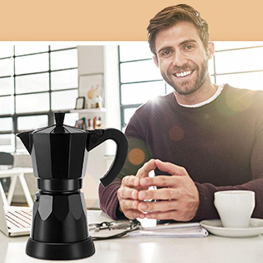 6 Cup Coffee Pot Detachable Espresso Machine Safe Electric Coffee Maker  Induction Cooktop