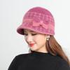 Autumn and Winter Women's Hat with Bow Middle-aged and Elderly Outdoor Warm Hat Knitted Hat
