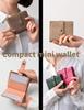 NO MORI Genuine Mini Popular Coin Easy to Bills Compact Wallet [HAKATA LEATHER] Women's Bi-fold Wallet, Leather, Wallet, Box-type Purse,