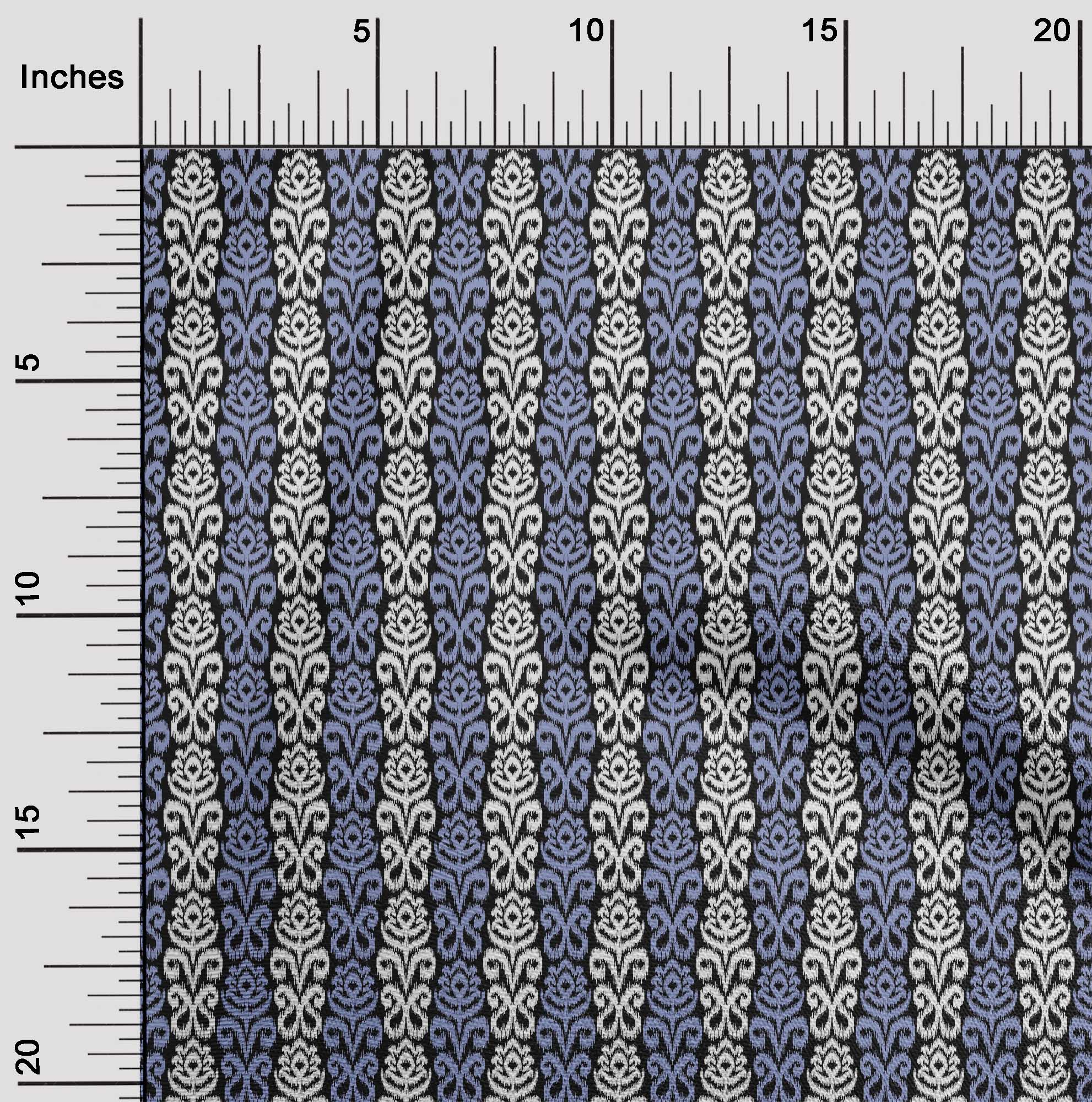 

oneOone Cotton Flex Fabric Paisley & Floral Ikat Printed Craft Fabric BTY 40 Inch 42 Inch Wide - Viscose Chiffon синій