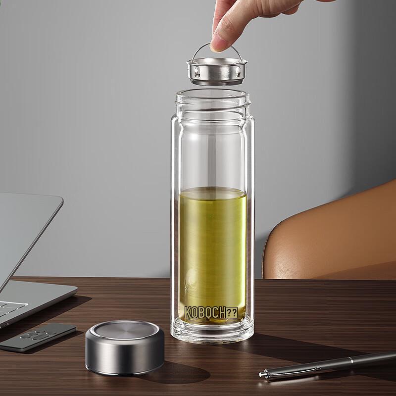 Kobach Crystal Steel Glass Water Bottle