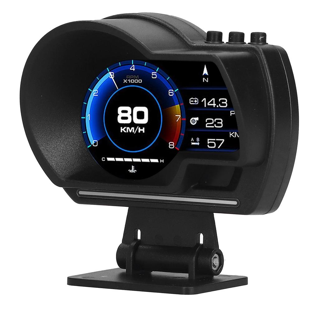 Car Head Up Display OBD2 GPS Dual System HD Screen Speedometer Tachometer Projector Center Console Mounted Universal