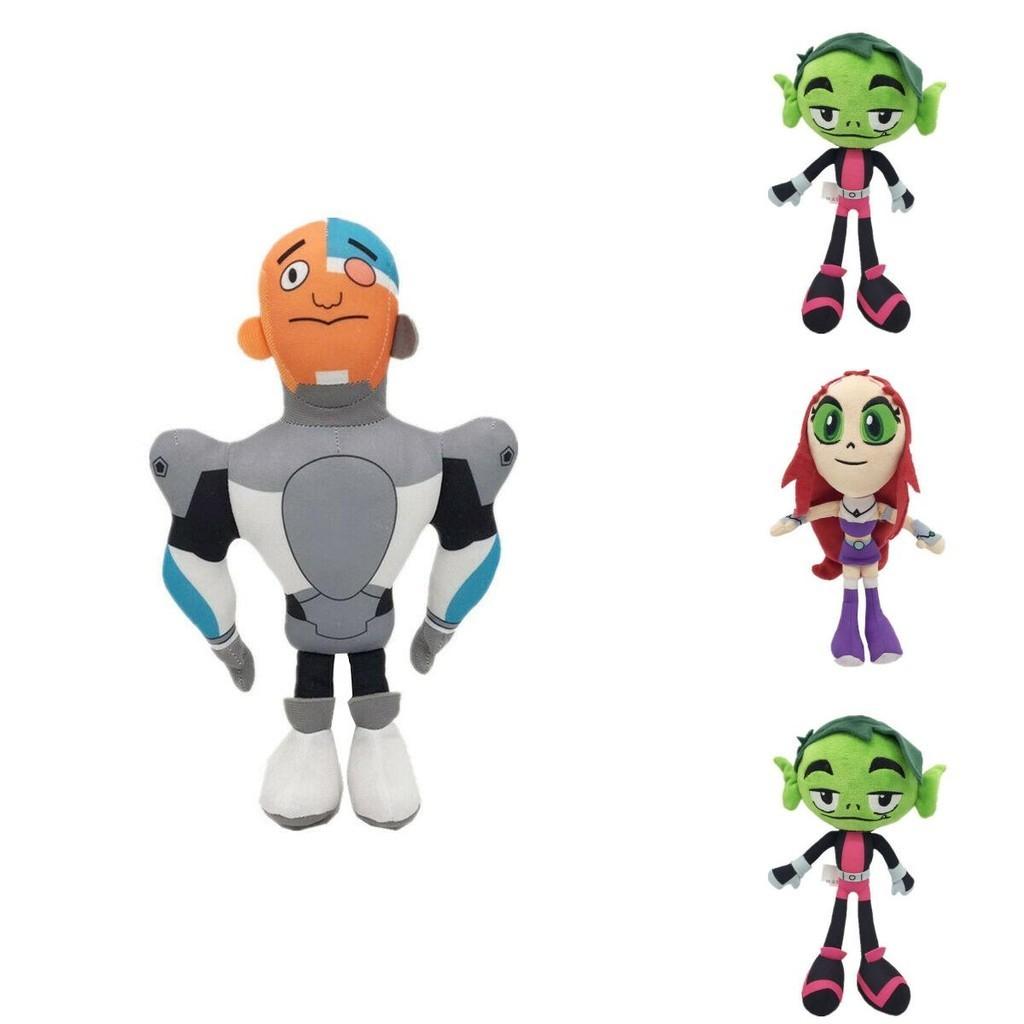 Adorable 10-inch Teen Titans Go Plush Toy Collection Featuring Robin Raven Cyborg