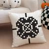 Retro Pixeliger Ar Pixel-Druck Textur Kissenbezug Überwurf-Kissenbezug Verdeckter Knopf Strapazierfähiges Polyester Stuhlkissen