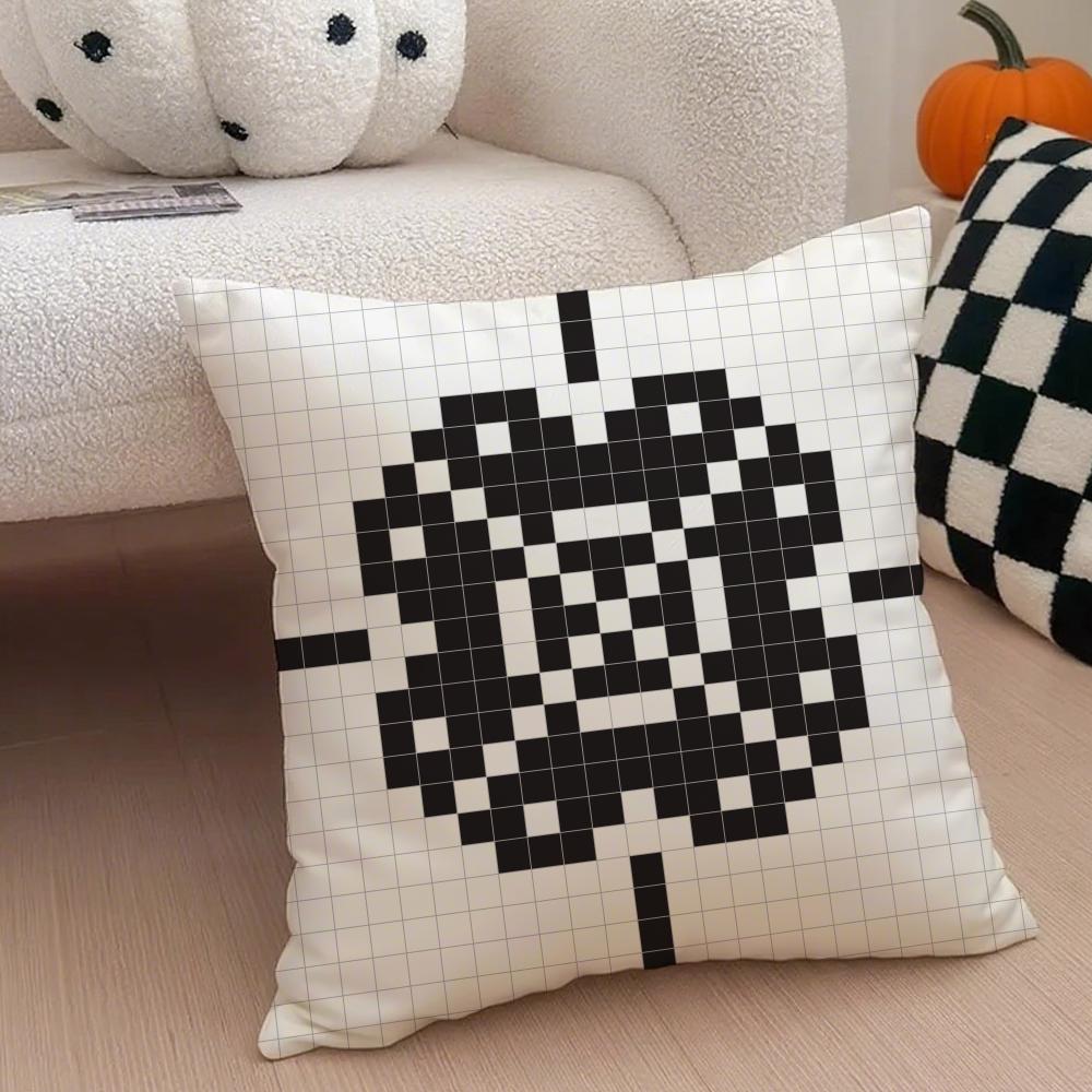 Retro Pixeliger Ar Pixel-Druck Textur Kissenbezug Überwurf-Kissenbezug Verdeckter Knopf Strapazierfähiges Polyester Stuhlkissen