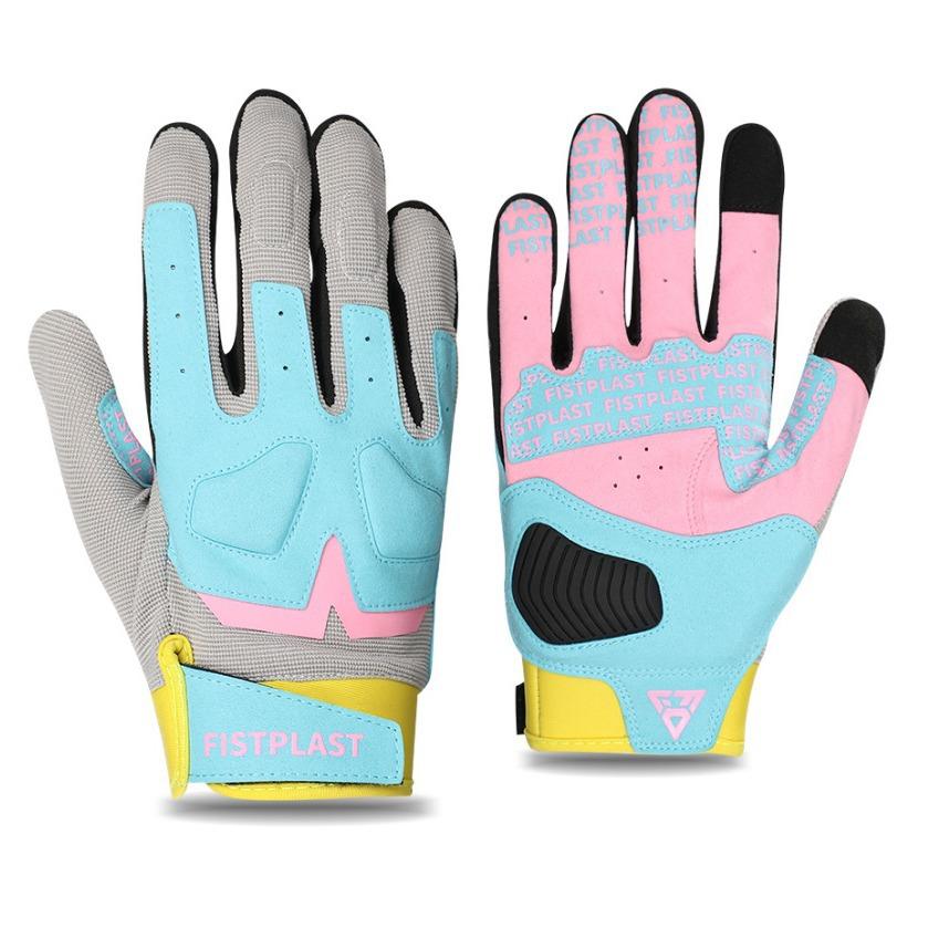 Men's and Women's Small Size Touch Screen Macaron Four-color Off-road Motorcycle Gloves Can Touch the Screen for Riding
