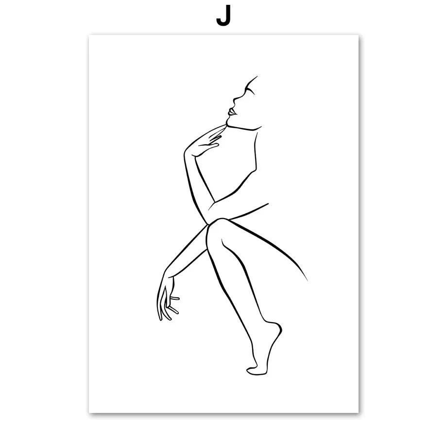 

Абстрактная пара линий, целующаяся, держащаяся за руки, настенное искусство, холст, живопись, скандинавские постеры и принты, картины для декора гостиной 21x30cm No Framed