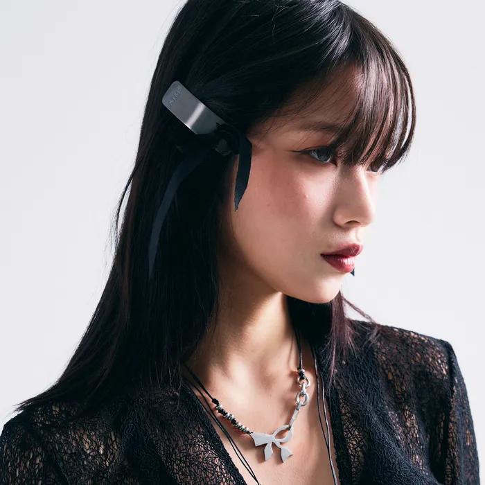 NO.441 [BLACK] RIBBON KONT XS HAIR PIN