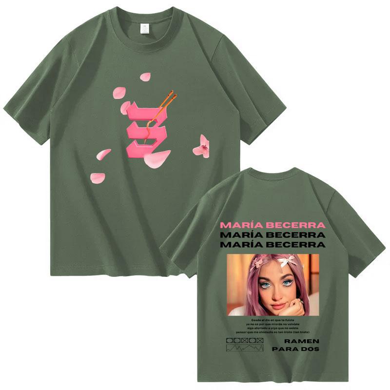 

2025 Hot Singer Maria Becerra Tour Hip Hop Oversized Tshrit Mens Womens Shortsleeved Aesthetic Cotton T Shrits Teenagers Unisex 4XL