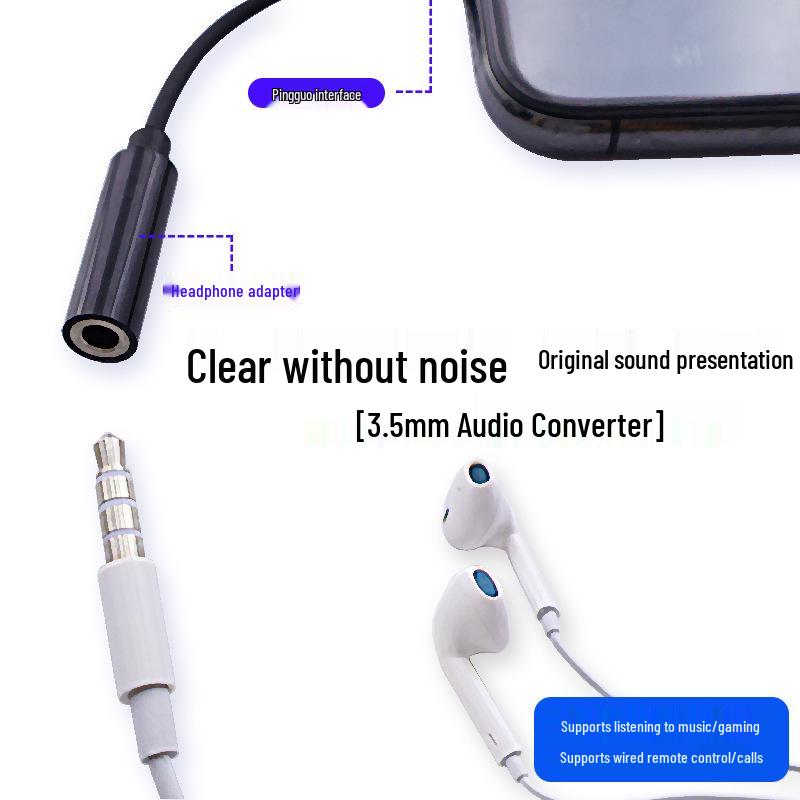 Lightning To 3.5mm & Type-C Audio Adapter for Apple Bluetooth