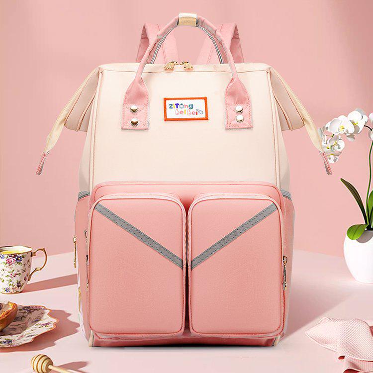 2026 Spacious Lightweight Mom & Baby Diaper Bag with Milk Storage and Double Shoulder Straps