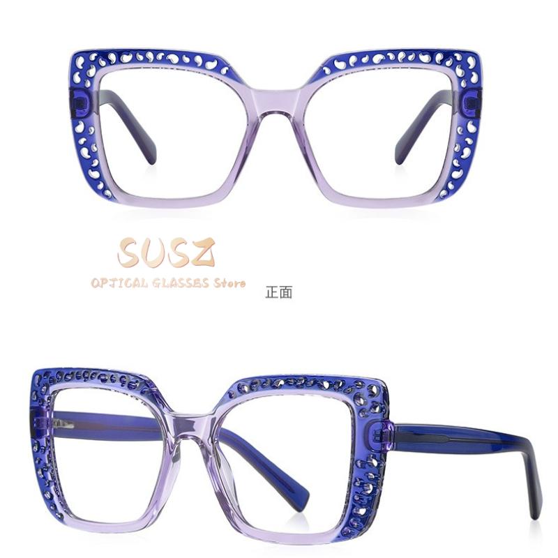 SUSZ  New Fashion Cat Eye Women Anti Blue Light Reading Glasses Myopia Hyperopia Customizable Prescription Progressive Glasses