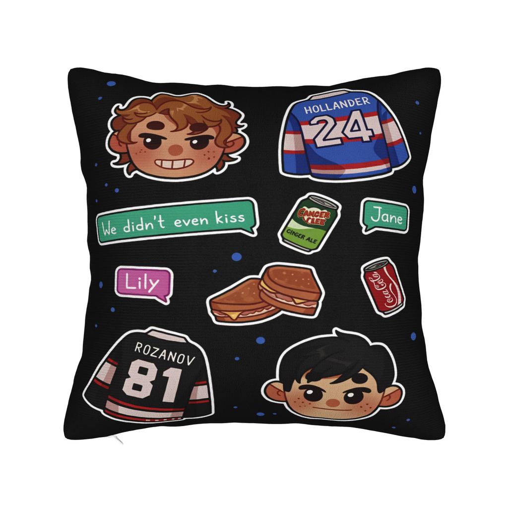 Heated Rivalry Square Pillow Covers Polyester Bed Car Hockey Romance Cushion Cover Cool Home Decoration Throw Pillow Case 45*45