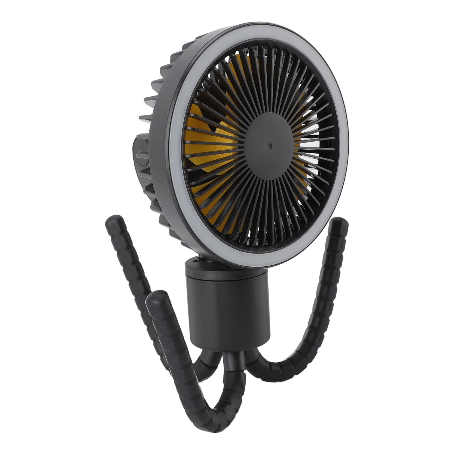 Portable Stroller Fan Handheld LED Night Night USB Rechargble Multi Functional Flexible Tripod Clip On Fan for Outdoor