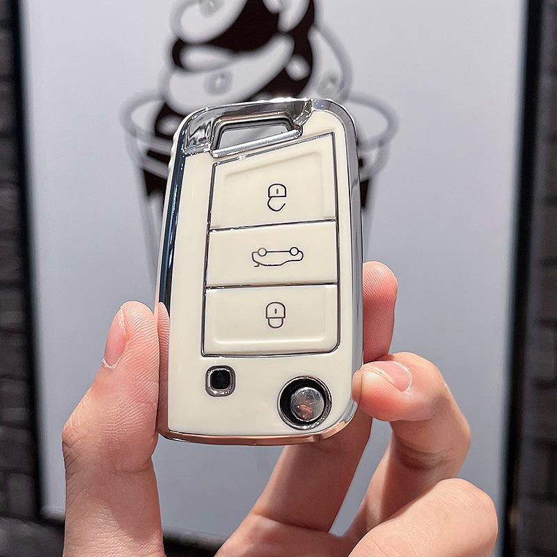 Compatible Key Cover for Volkswagen Bora, Sagitar, Polo, Tiguan, Tanyue, Lingdu, Lavida, Tange, and Jialv