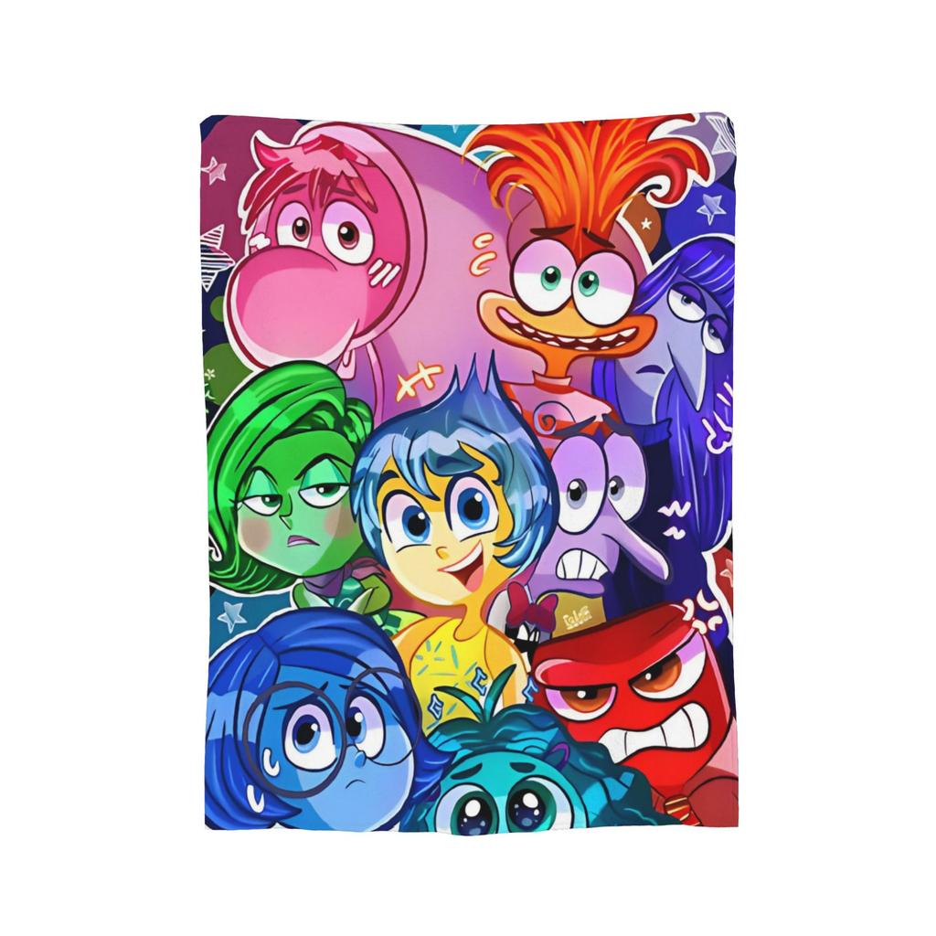 Inside Out Wool Blanket Cartoon Action Comedy Funny Throw Blankets for  Sofa Bedding Lounge 125*100cm Rug Piece,