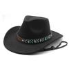Tibetan Style Western Cowboy Hat Large Brim Wool Felt Hat 10 Colors Windproof Rope
