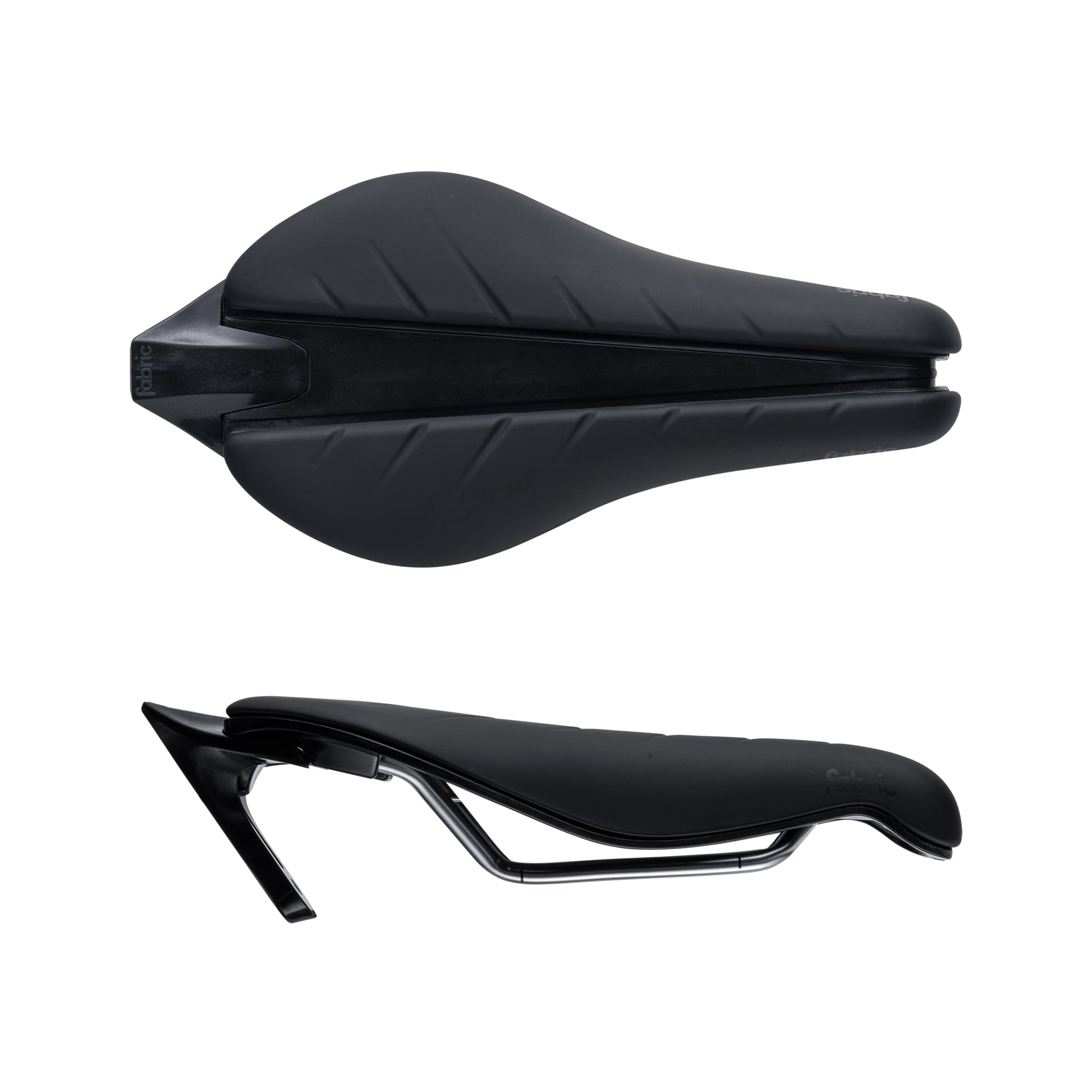 Selle de Vélo de Route Plate Tri Elite en Tissu, Noir noir