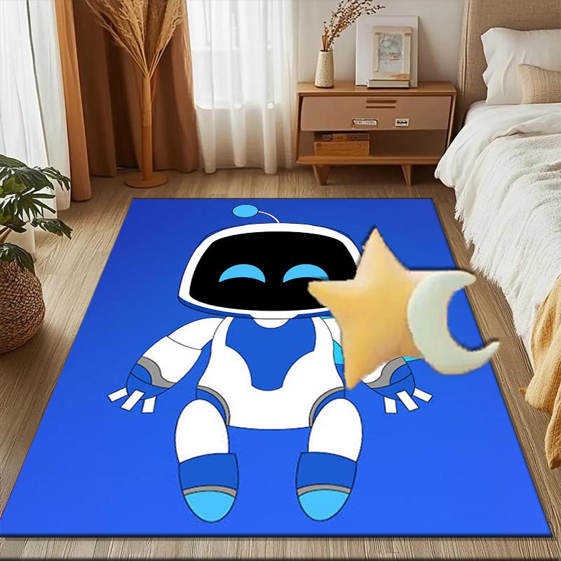 Tappeto Avventura Spaziale Astro Bot Tappeto da Gioco, Tappetino per Camera da Letto Soggiorno Ingresso Tappeto, Idea Arredo Casa Regalo per Natale Compleanno