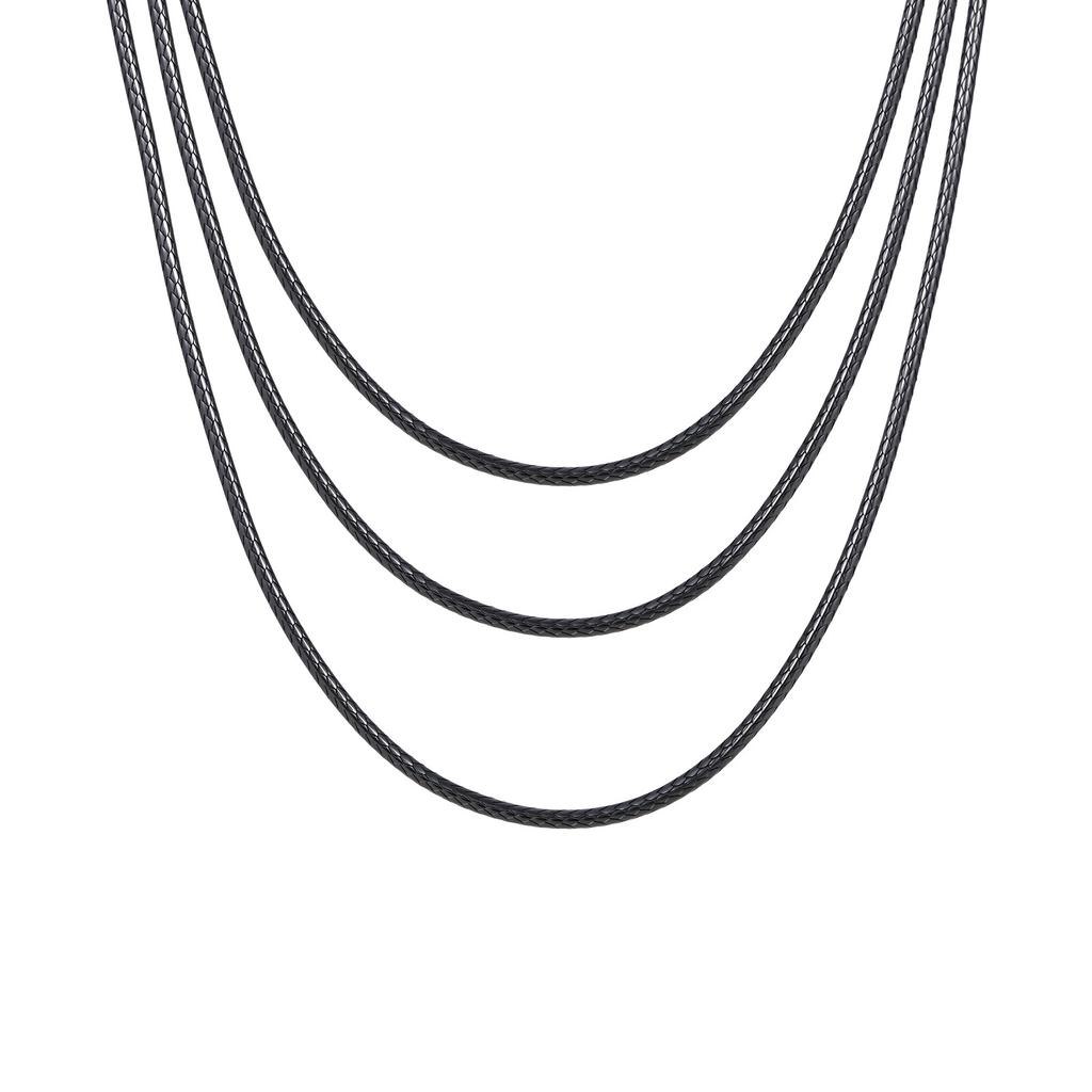 Accessories, Simple Basic Wax Rope Necklace Women, Stainless Steel Lobster Buckle Adjustable Size Nc-499