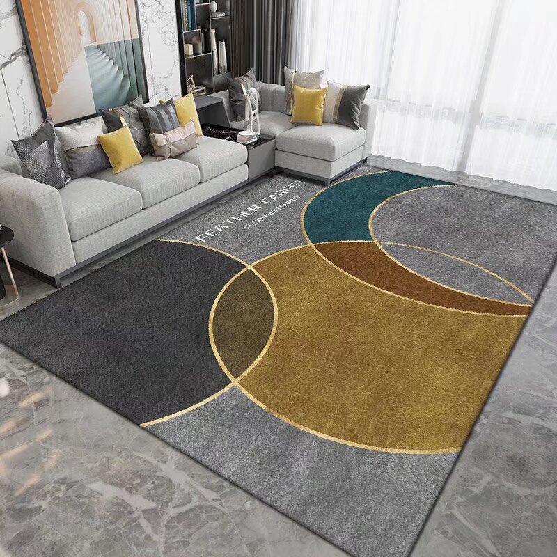 Nordic Geometry Living Room Carpet Modern Multi Color Sofa Coffee Table Rug Home Decor Bedroom Bedside Soft Floor Mats Non-Slip