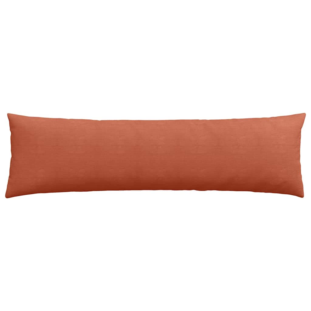 2 Piece Sofa Cushions Red Orange 145 X 40 Cm Corduroy Fabric