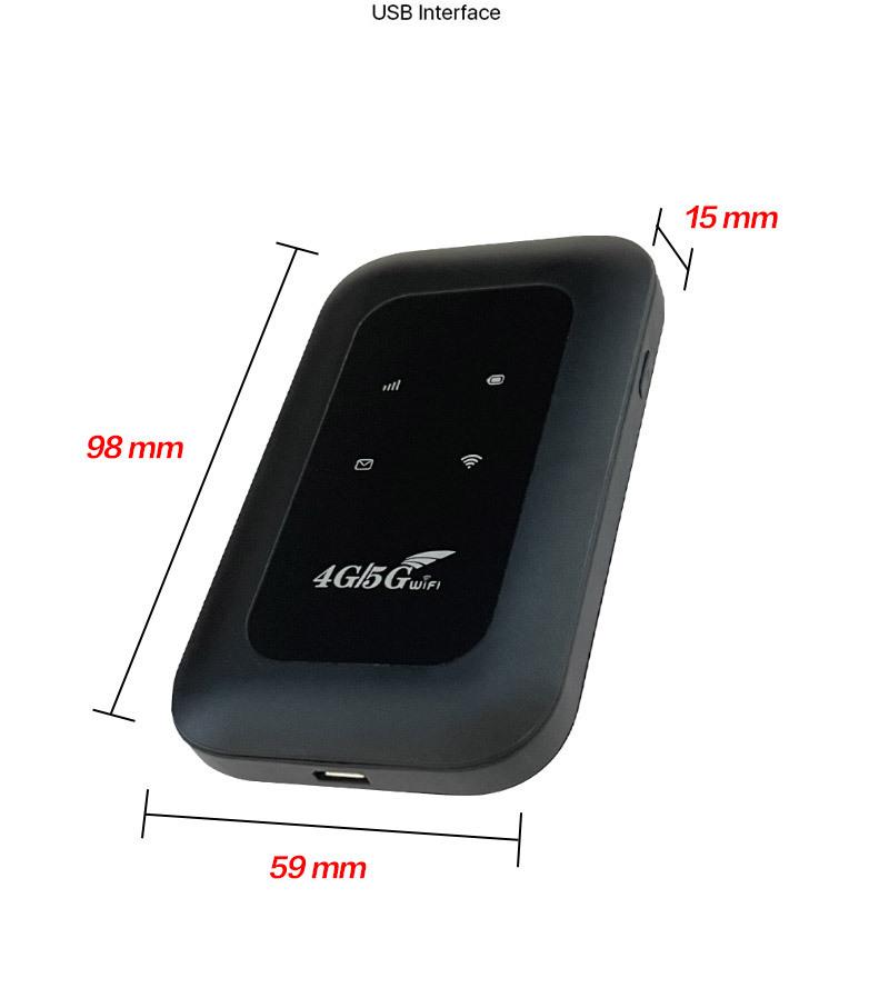 MF800 Portable 4G LTE WiFi Car Router - Black, H806 Model