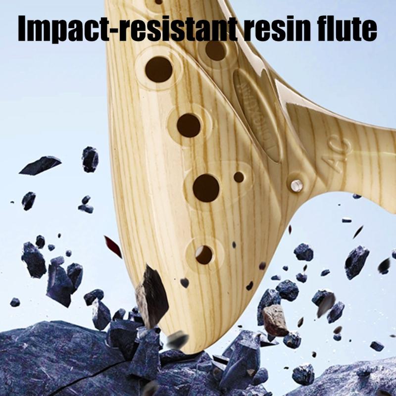 12 Hole Ceramic Ocarina Musical Device Smooth Surfaces Texture Balanced Tone Output for Aspiring Musicians and Collectors