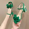 Fashion Solid Color Open-toe Sandals Women Buckle Fashion Temperament Bow Knot Comfortable Women's Shoes Zapatos Mujer 2024 Tendencia