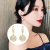 Trendy Round Simple Crystal Dangle Earrings For Women Fashion Sweet Water Drop Pendant Earring Girl Party Birthday Jewelry Gift