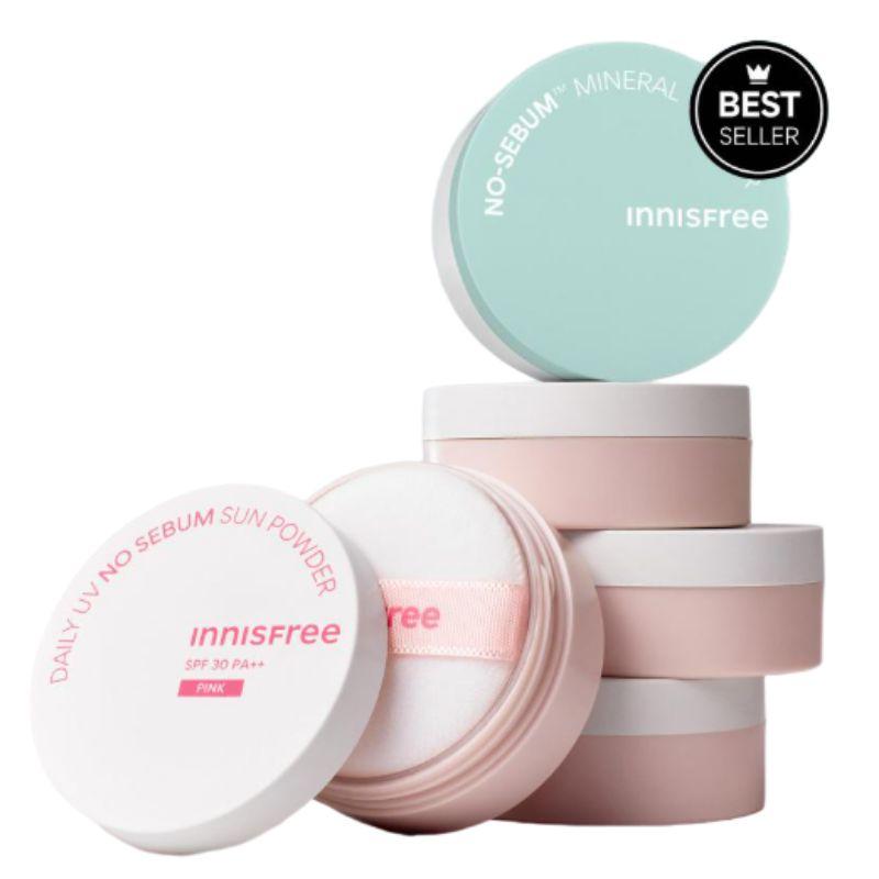 [NEW] Innisfree Daily UV No Sebum Sun Powder SPF Protection 4g Set (+1 Puff)