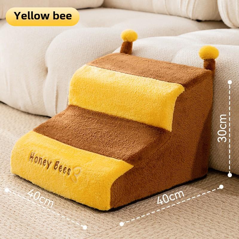 New Year's Pet Cute Pet Out Little Bee Shape Cute Korean Version Dog Stairs Elderly Dog Sofa Steps