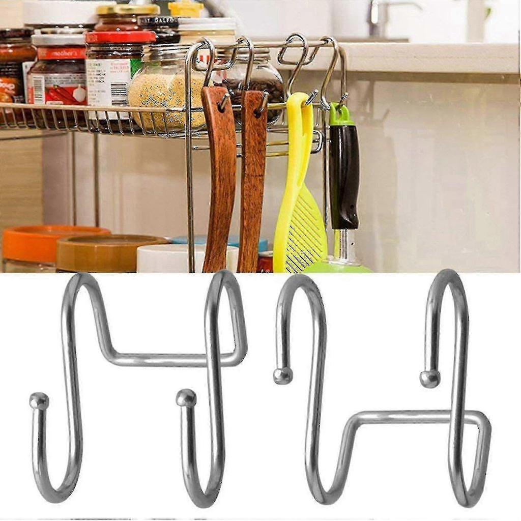 Premium 6 Pack Dual S Shaped Hooks Stainless Steel Hanger (6 Pack) Xxf hwy