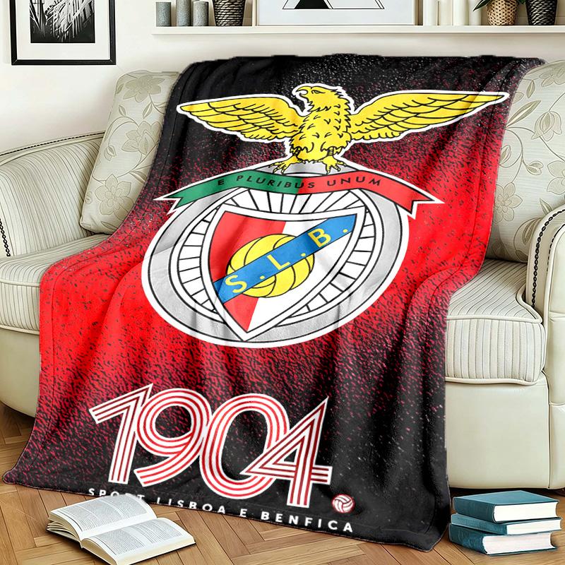 Sport Lisboa e Benfica Theme Blanket Suitable For Beds Sofas And Camping Perfect For Both Men And Women Comfortable Bedding All Year Round