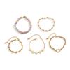5Pcs/Set Kpop Sunflower Ball Polymer Clay Chain Bracelets for Women 2026 Trending Rhinestone Love Heart Bangles Couple Jewelry