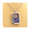 Stones and Minerals. Raw Tanzanite Necklace. Rectangular Model with Cut Sides.