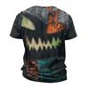 Halloween T Shirt Men's Casual Round Neck Blood Splatter Pattern Tops Horror Bloody Printed Short Sleeve Tops