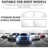 Downhill 4 PCS Car Side Window Sun Shades, Sun Protection Breathable Privacy Protection Car Window Sun Shades, Heat Ulation Magnetic Suction