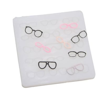 DIY Silikon Brillenrahmenform für Tonpuppe Gesicht Flexibles Silikon Brillenrahmenform Töpferton Handwerk Dekor