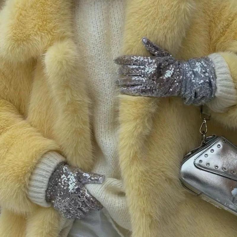 Girls Winter Fashion Jacket Women Casual Round Neck Fur Coat Thick Warm Outerwear
