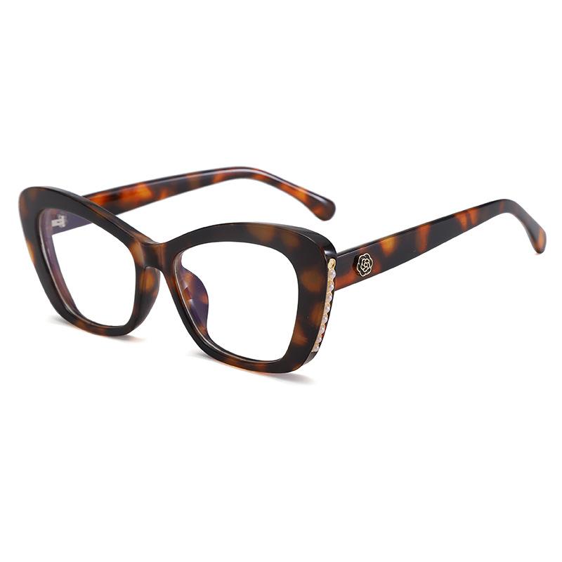 

Очки «кошачий глаз», простые плоские очки, модные персонализированные оптические очки высокого класса, одинаковые для мужчин и женщин 0