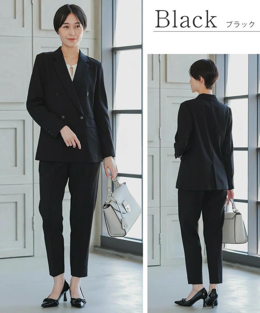 Pants Suit Setup Formal Graduation Ceremony Entrance Ceremony Suit Pants Jacket Double Visiting Day Interview Graduation 124601 [MORE AUNI] Women's