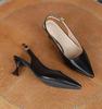 Sandali Donna Sexy a Punta Aperta Colore Unico Cinturino con Fibbia Baotou Scarpe con Tacco Basso Eleganti Versatili per Tutti i Giorni Sandalias da Donna